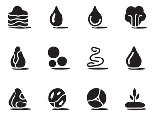 Energy Production & Industrial Power Icons – Factory & Power Plant Symbol Set – Vol.8