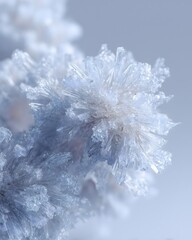 Frozen Ice Crystal Cluster Close-up