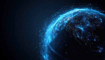 A digital representation of Earth, emphasizing global interconnectedness