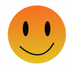 A single vibrant emoji design featuring a classic yellow smiley face with expressive black eyes and a broad joyful smile rendered in scalable vector graphics