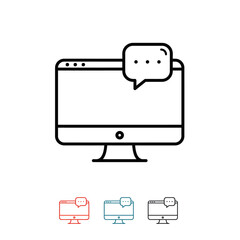 Sleek Minimalist Monitor Icon for Modern Digital Branding & Essential UI/UX Solutions