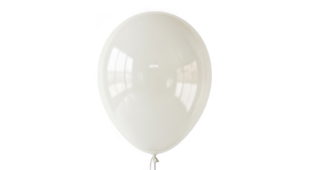 Single white balloon floating gracefully isolated image for celebrations and party decorations