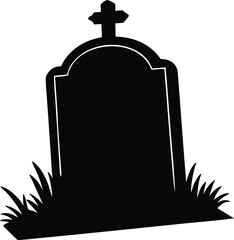 cemetery tombstone vector art
