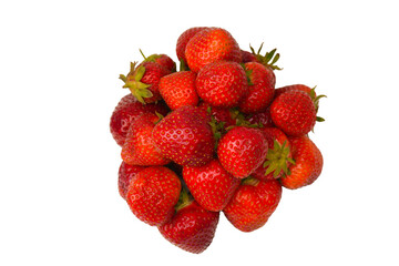 Fresh group of berries isolated on a white background.