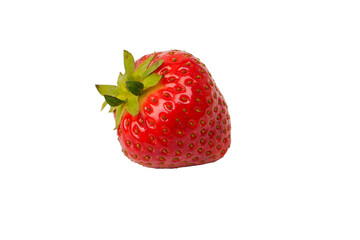 Fresh group of berries isolated on a white background.