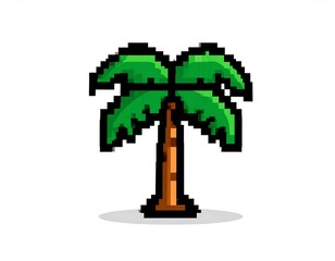 Pixelated palm tree graphic (1)
