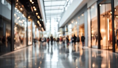 Obraz premium Blurred view of a shopping mall interior (1)