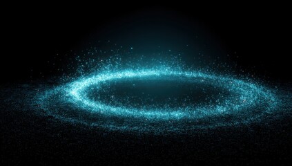 Abstract glowing ring on dark background