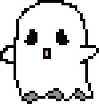 pixel art ghost, ghost, halloween, cute ghost, halloween decoration, pixel art