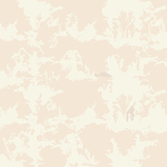 Delicate, pastel-toned landscape pattern featuring flowering trees, foliage, and butterflies in a serene, Asian-inspired style.