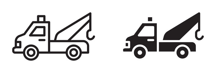 tow truck icon  vector sign 