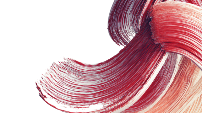 Minimal line art paint brush photo effect isolated on transparent background - Powered by Adobe