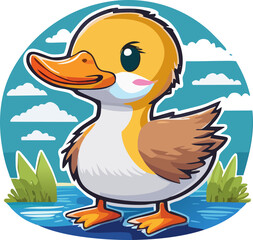 Obraz premium duck on the water