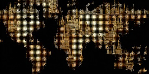 Global map of repeating golden squares