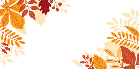 Frame with autumn leaves