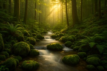 Fototapeta premium Nature's Serenity in Green