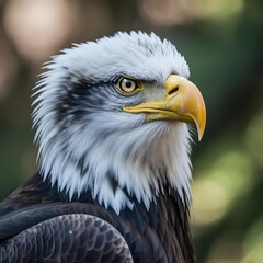 Close-up of a majestic Bald Eagle's head and neck