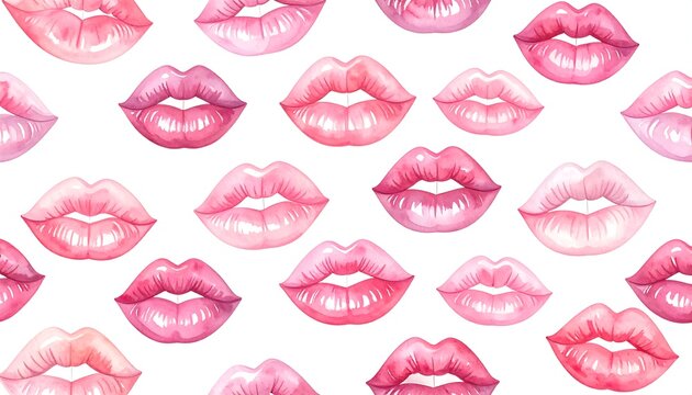 Seamless pattern of various shades of pink lips (1)