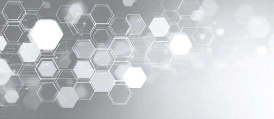 Abstract background of overlapping hexagons