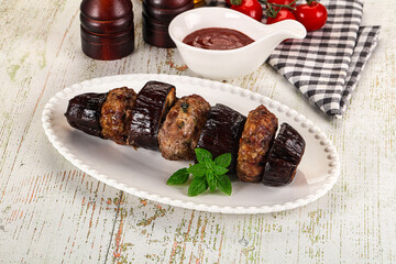 Turkish cuisine - Patlican Kebab with eggplant