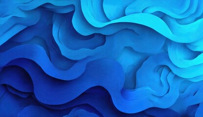 Obraz premium Abstract wavy blue background