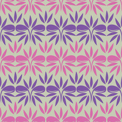 Hand drawn flowers backgrounds. Seamless patterns with floral for fabric, textiles, clothing, packaging, cover, banner, poster, interior decor. Vector illustration.
