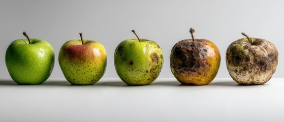 Apple Ripeness Progression – 15-Frame Horizontal Collage