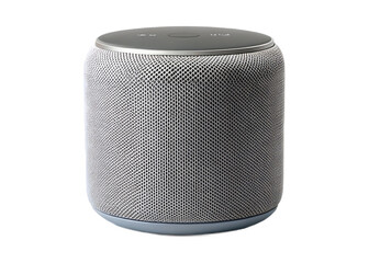 Cylindrical speaker fabric mesh top panel isolated on a transparent background image