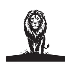 lion sketch art vector silhouette idea design illustraion