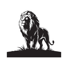 lion sketch art vector silhouette idea design illustraion