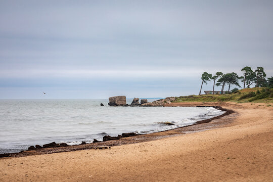 Ruins of Northern Forts on Baltic Sea Coast in Liepaja, Latvia