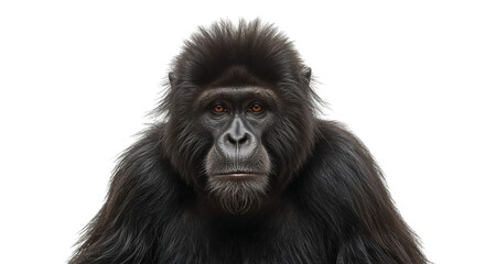 Fototapeta premium A close-up of a majestic primate, showing its detailed face and fur Isolated on transparent background, png
