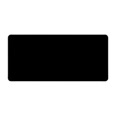 A rectangular black space with rounded corners on a white background
