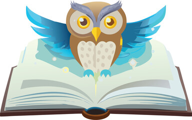 owl with book