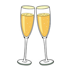 Elegant champagne classic glasses, perfect for toasts and celebrations. Sleek, tall design enhances sparkling bubbles, adding sophistication to every special moment.
