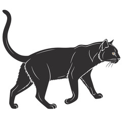 Obraz premium black cat vector illustration