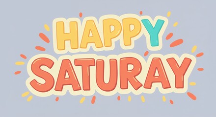 Happy saturday graphic design