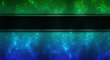Obraz premium Abstract Green Blue Nebula Background.