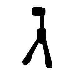 Abstract silhouette illustration of a simple stand or holder on white