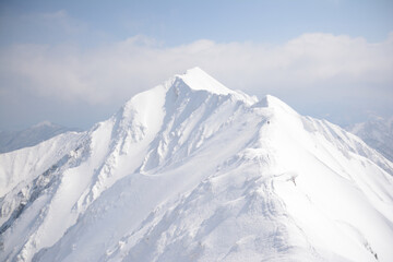 晴天に恵まれた冬の大山。