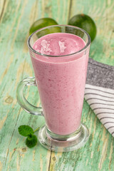 Cold fresh sweet Strawberry smoothie