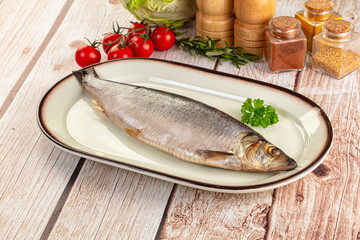 Raw whole salted herring fish