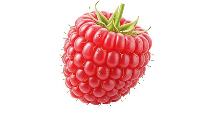 Vibrant pink raspberry freshness a single delicious berry isolated for culinary design and healthy eating content creation transparent background