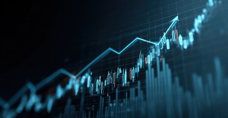 Abstract financial data visualization