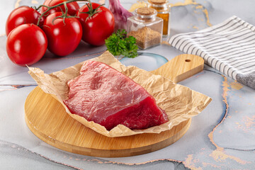 Raw beef meat fillet piece