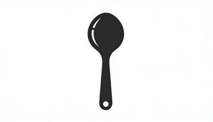 Simple black spoon graphic