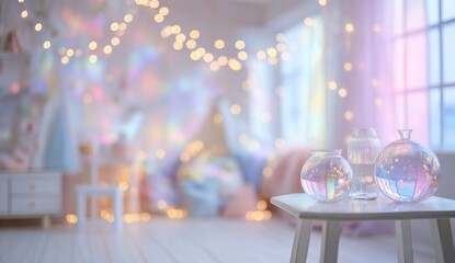 Soft-lit children's room interior