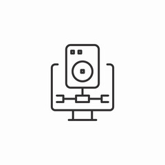 computer speaker icon sign vector