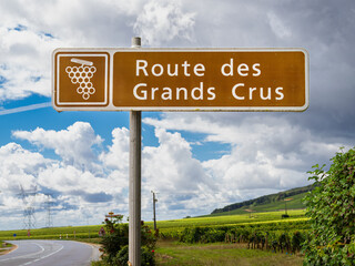 Route des Grands Crus - a wine route in the Burgundy, France.