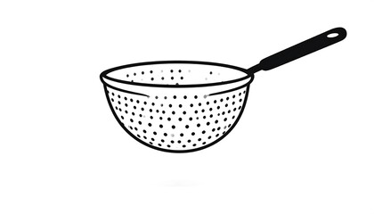 Simple outline of a kitchen colander